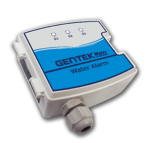 GNT-WATER-WA-01 - Gentek - Su Baskın Dedektörü (duvar askı apararı, led alarm, dahili siren, Röle, NO/NC, 24Vdc)