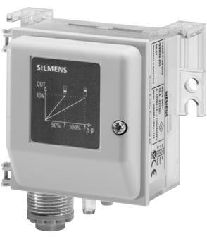 QBM66.204 - Siemens - Hava Fark Basınç Sensörü, 0...500 Pa / 0...1000 Pa